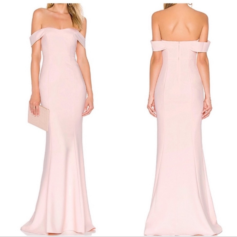 Likely Bartolli Gown Seashell Pink Sweetheart Maxi Dress Size 4 NWT